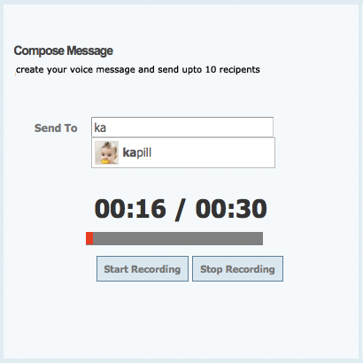 Record your voice message