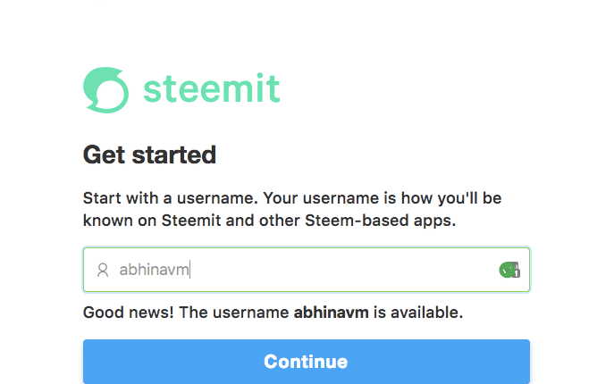Signup to Steemit